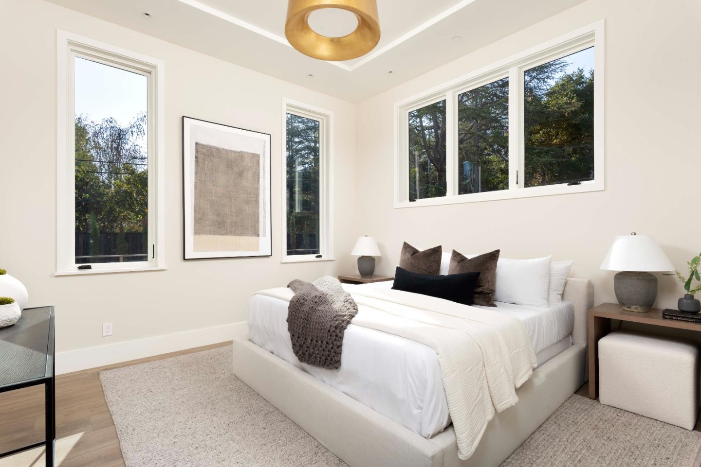 60 Shearer Drive Atherton, CA 94027 - Photo 19 of 39 a bedroom with bed and a large window