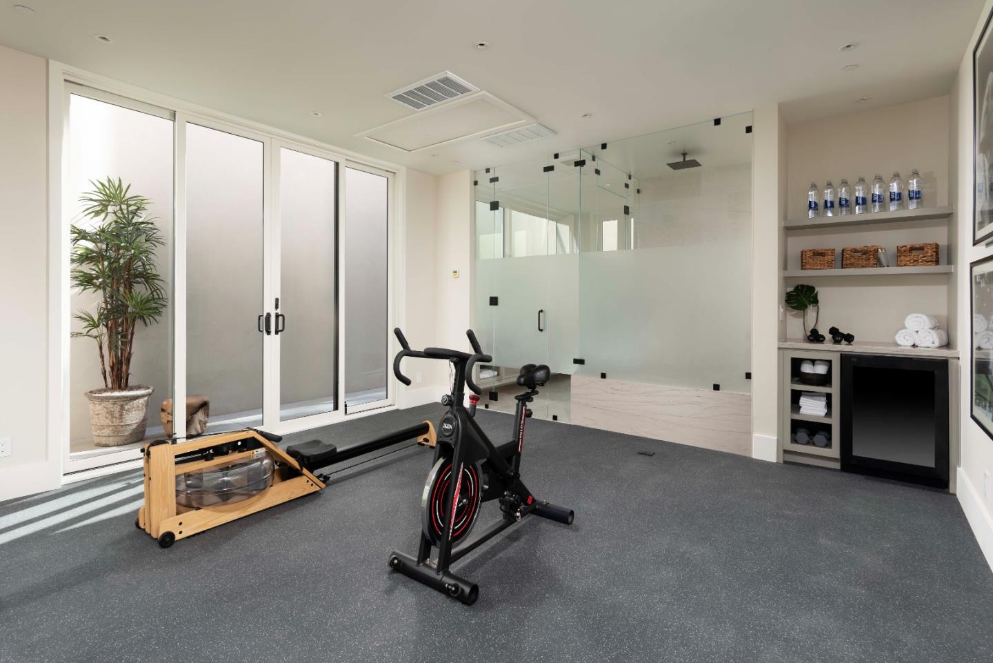 60 Shearer Drive Atherton, CA 94027 - Photo 27 of 39 a view of a room with gym equipment