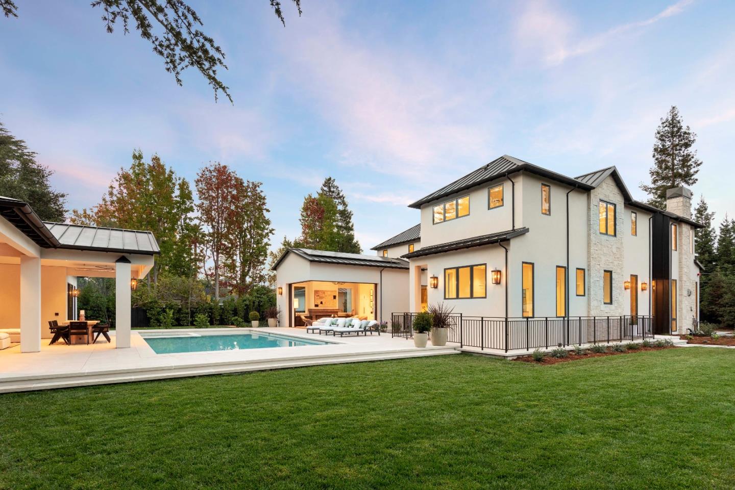60 Shearer Drive Atherton, CA 94027 - Photo 34 of 39 a front view of a house with a yard and trees