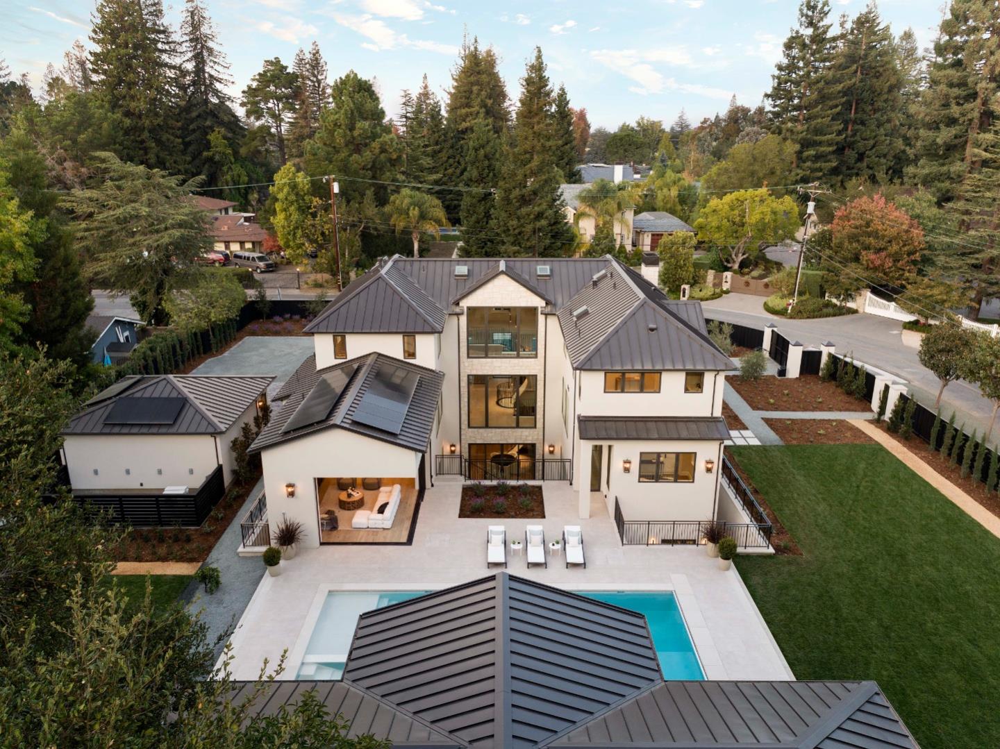 60 Shearer Drive Atherton, CA 94027 - Photo 36 of 39 an aerial view of a house with a yard