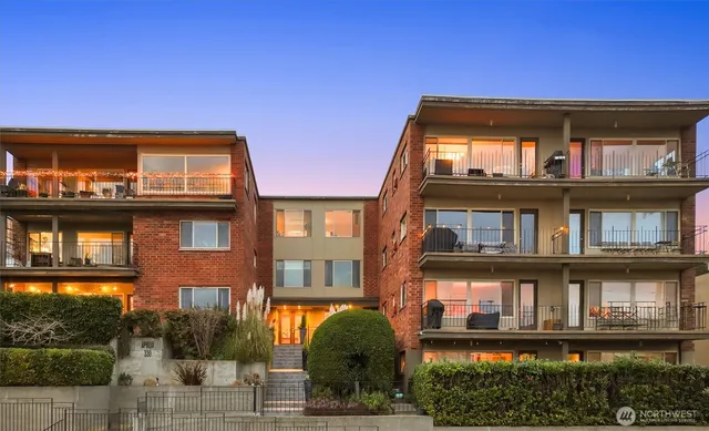 a front view of a building