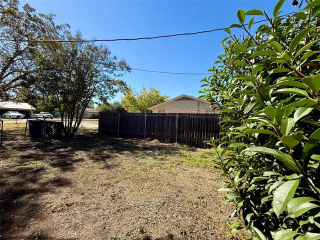 a backyard of a house