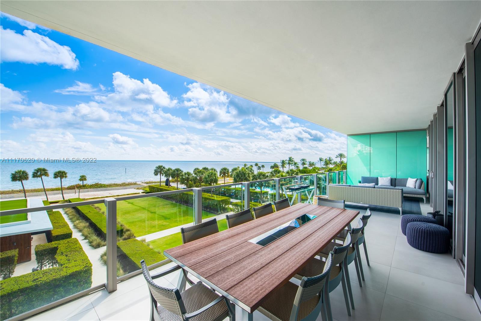 350 Ocean Drive, Unit 403N Key Biscayne, FL 33149 - Photo 41 of 55 a view of a balcony with chairs