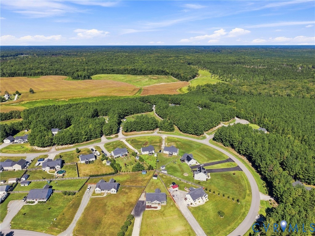 8718 Rock Cedar Road New Kent, VA 23124 - Photo 41 of 43 Aerial perspective showcasing a residential commun