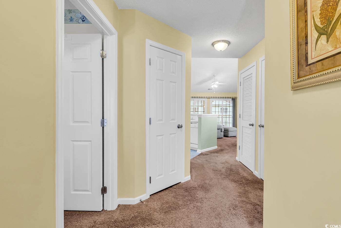 4909 Britewater Court, Unit 202 Myrtle Beach, SC 29579 - Photo 5 of 38 Hallway featuring carpet flooring and baseboards