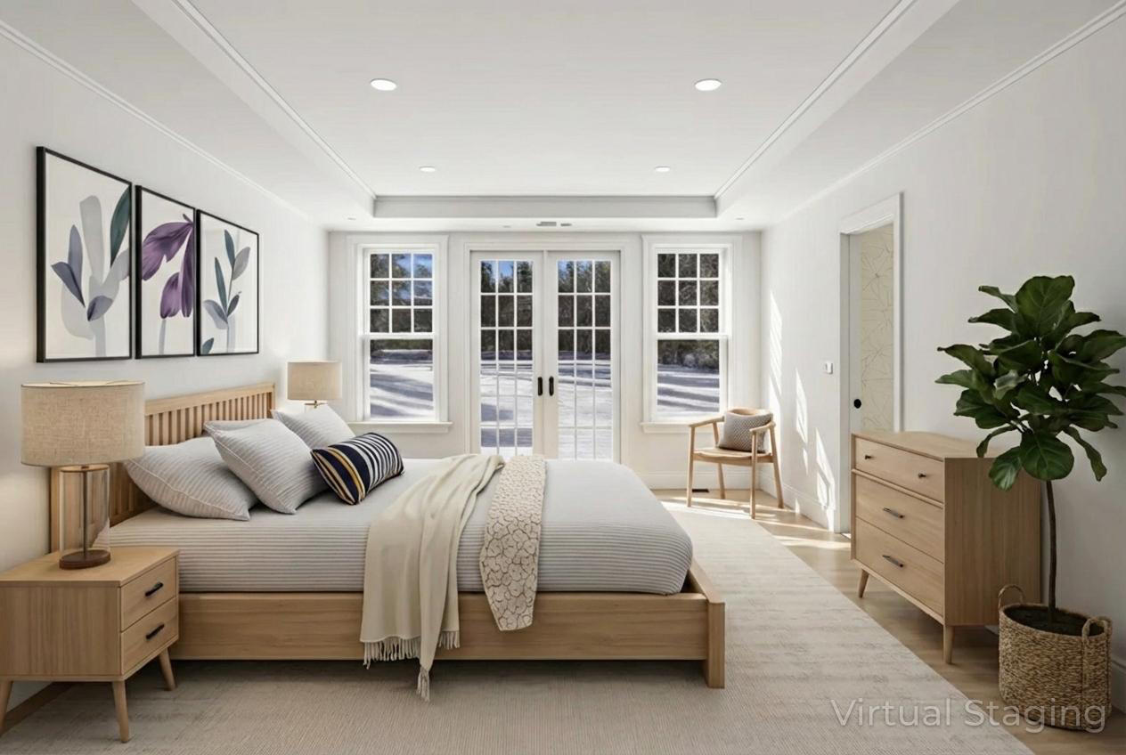 2 Rockhill Road Sandwich, MA 02563 - Photo 28 of 69 a spacious bedroom with a large bed and a large window