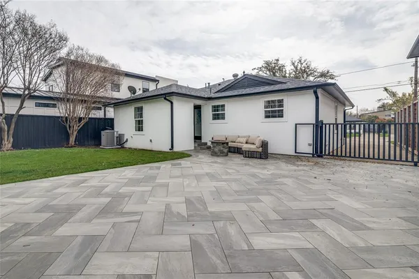 a view of a house with a patio