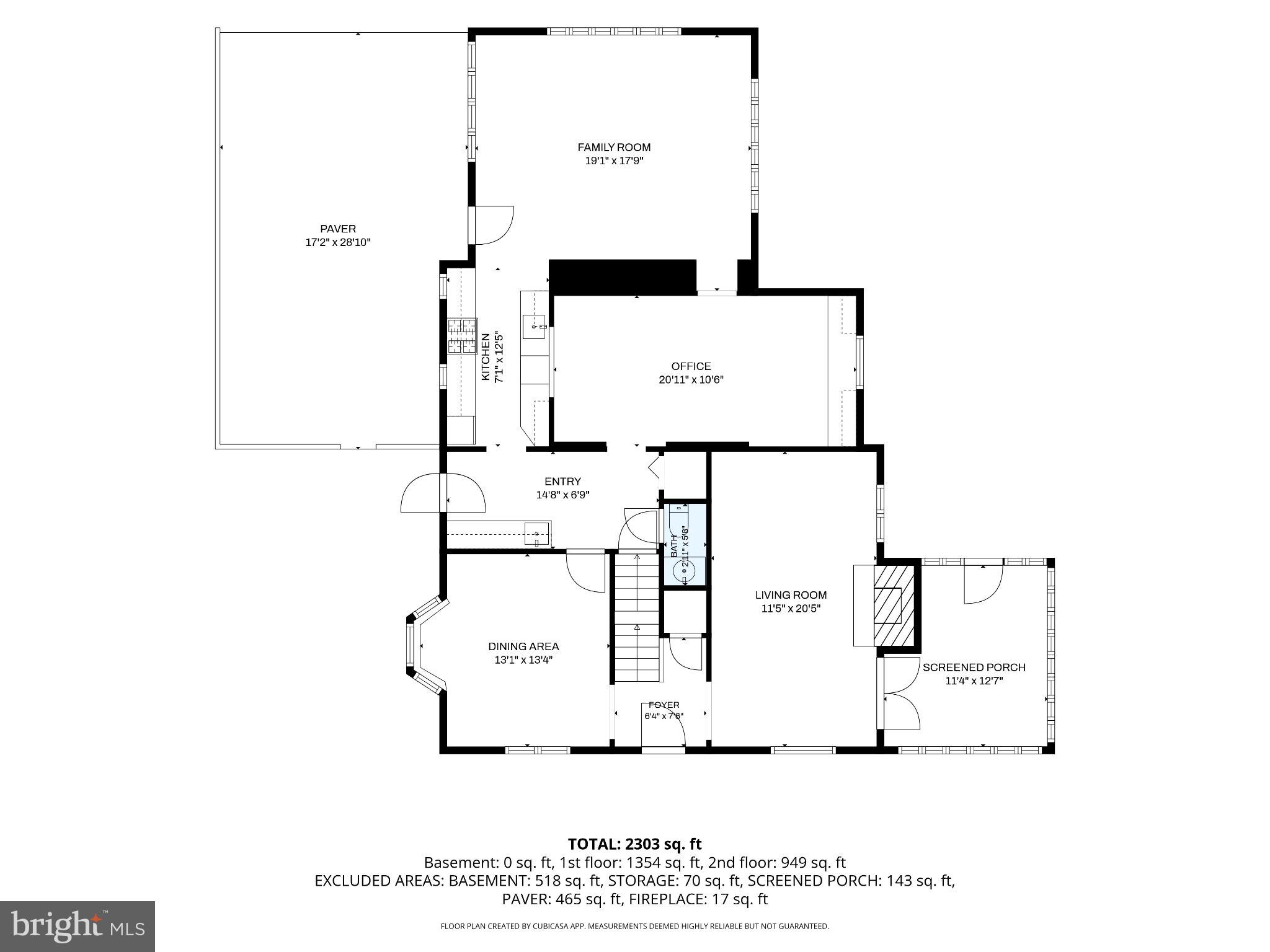1013 Wellington Road Jenkintown, PA 19046 - Photo 51 of 54 1st fl floorplan
