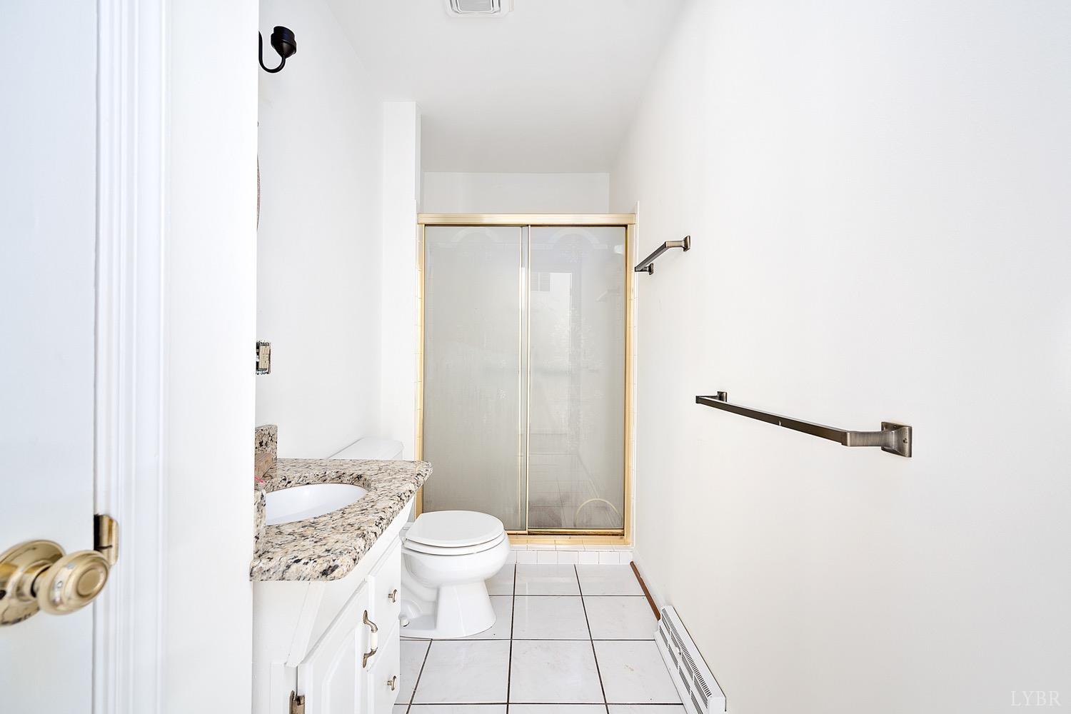 1309 White Fall Road Gretna, VA 24557 - Photo 24 of 64 a bathroom with a sink a toilet a shower and a mirror