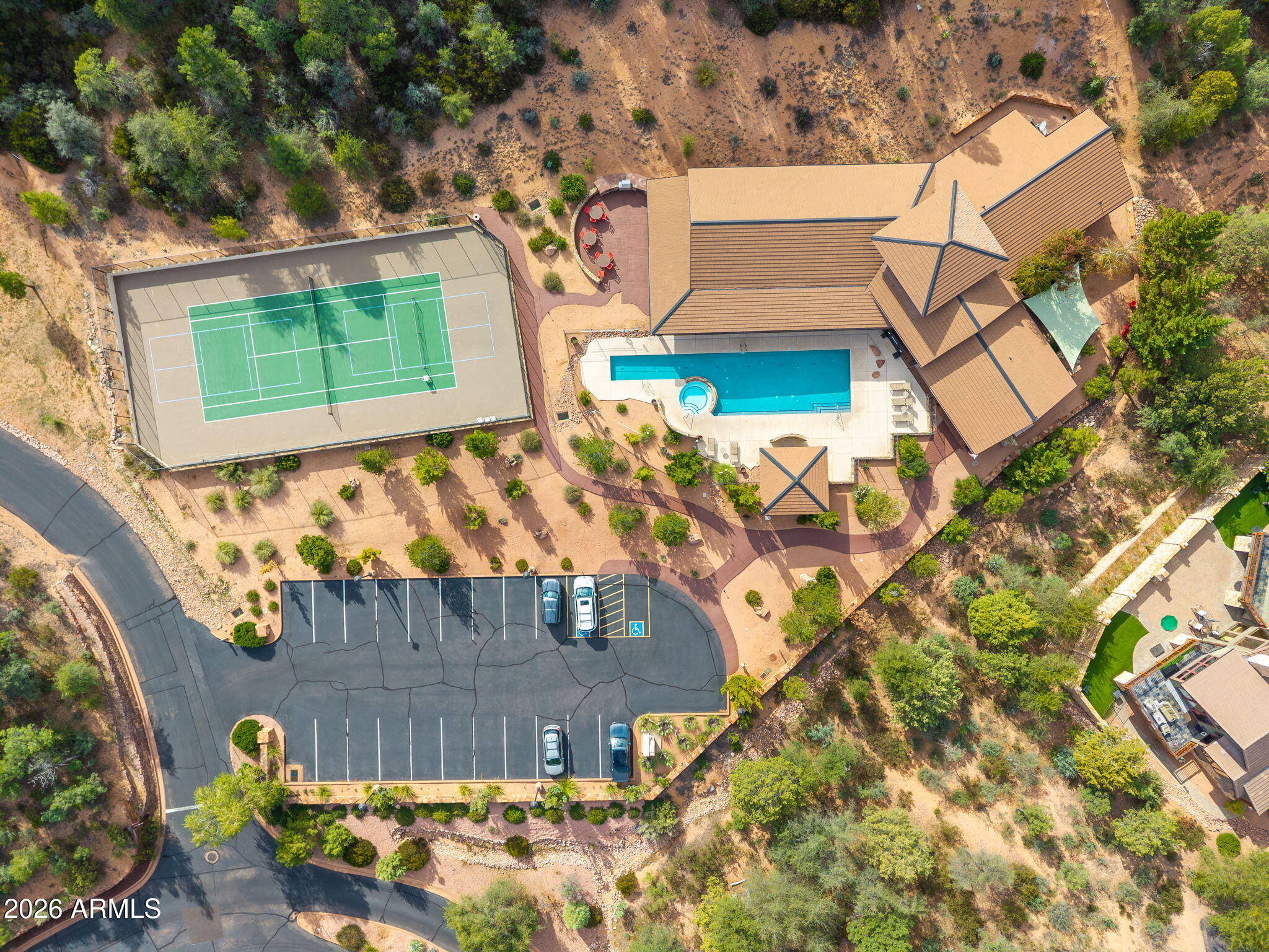 3000 East Thunder Point Payson, AZ 85541 - Photo 98 of 105 an aerial view of a house with a yard and wooden fence