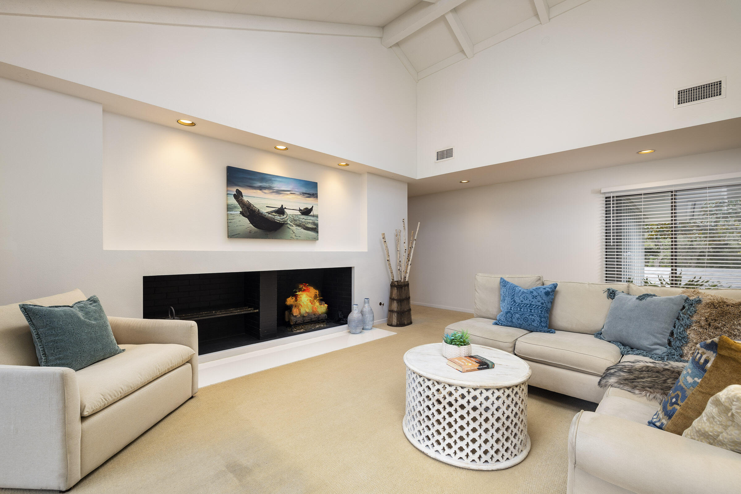 472 Santa Rosa Lane Montecito, CA 93108 - Photo 18 of 28 Family Room with Fireplace