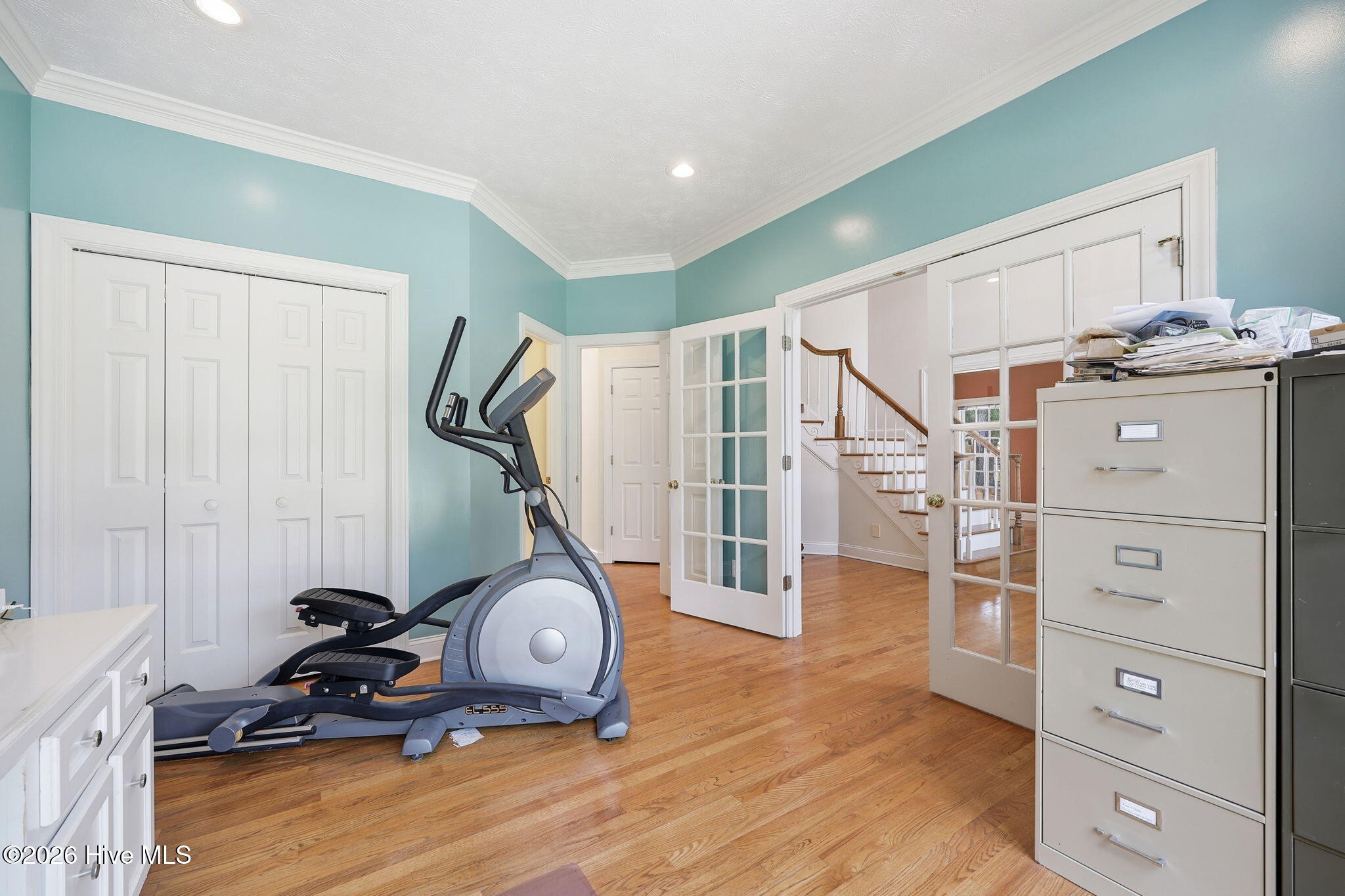 4076 Mobleys Bridge Road Grimesland, NC 27837 - Photo 27 of 66 downstairs bedroom with full bath--- *used as an office with glass french doors
