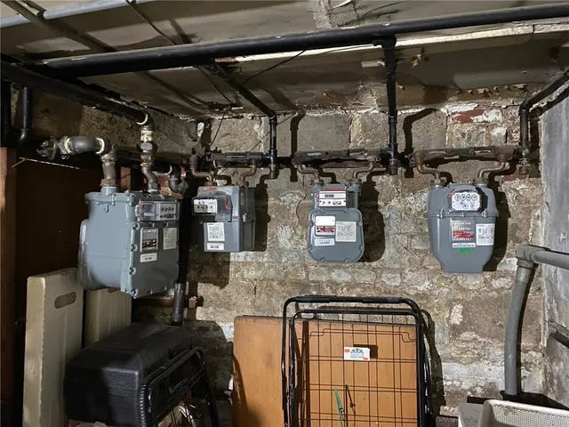 a view of balcony with furniture