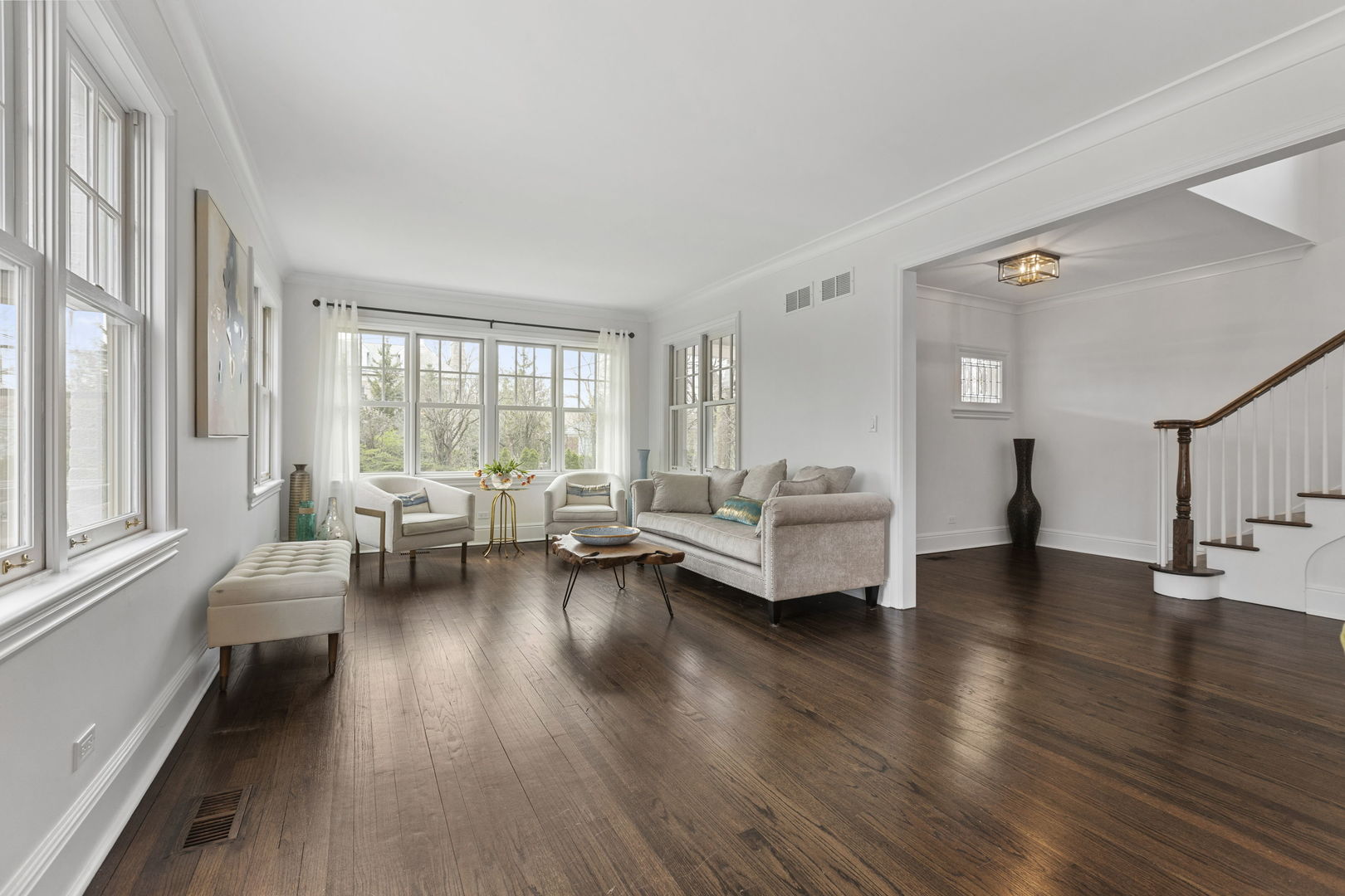 91 Wagner Road Northfield, IL 60093 - Photo 5 of 32 a living room with furniture and a wooden floor