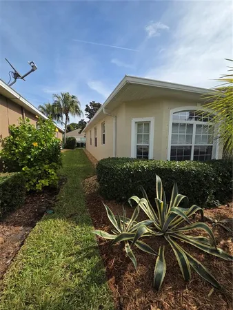 a house view with a garden space