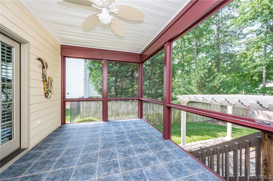 1787 South Dover Pointe Road Henrico, VA 23238 - Photo 20 of 48 Tiled Flooring in the Screened Porch off the Primary Suite