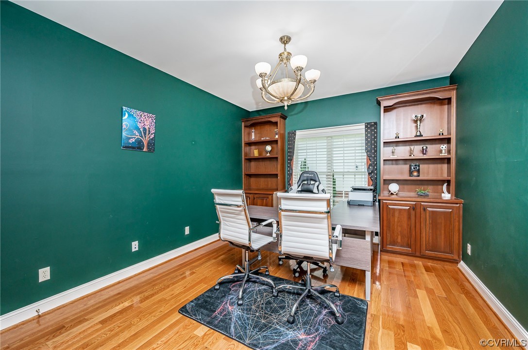 1787 South Dover Pointe Road Henrico, VA 23238 - Photo 25 of 48 First Floor Office with Built-Ins