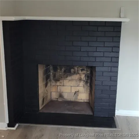 a view of wooden door