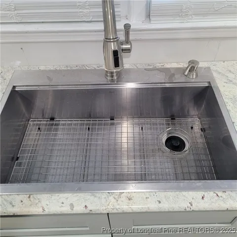 a close view of sink and tap