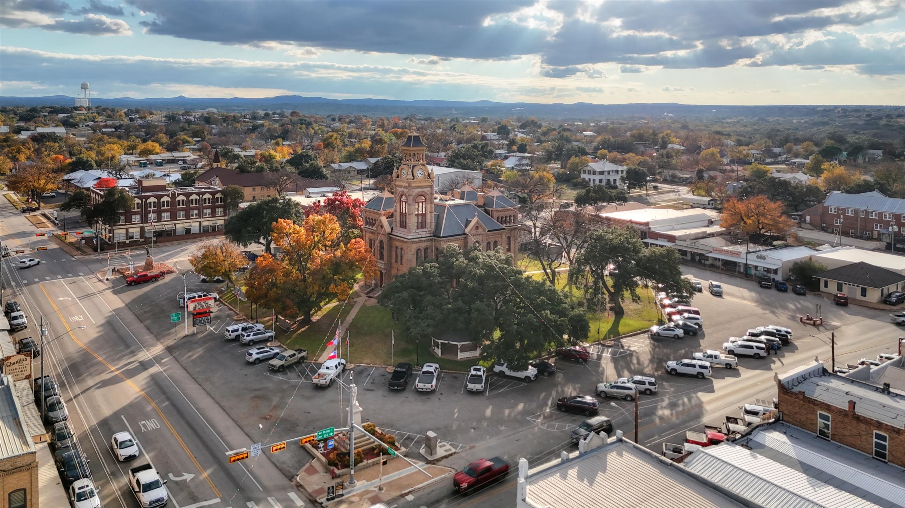 2 Walden Way Llano, TX 78643 - Photo 31 of 33 an aerial view of a city with lots of residential buildings