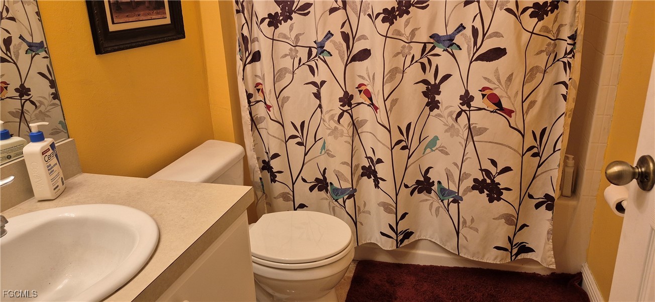 2011 Leroy Avenue Alva, FL 33920 - Photo 11 of 28 a bathroom with a granite countertop sink and a toilet