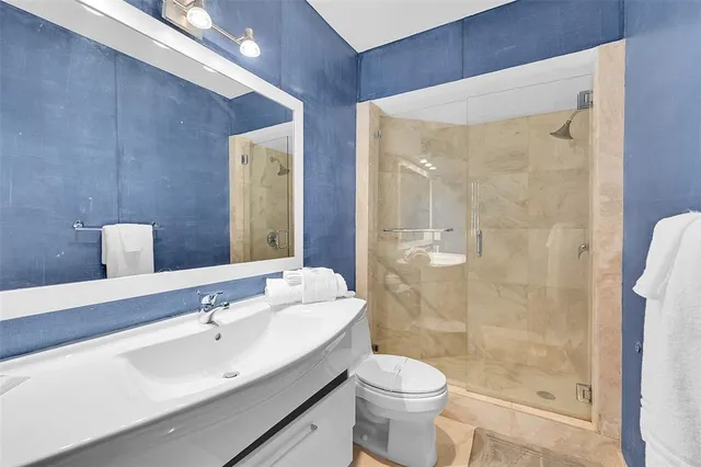 a view of a park with palm trees