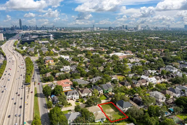 an aerial view of multiple house
