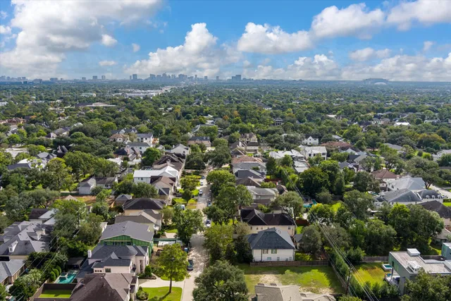 an aerial view of multiple house