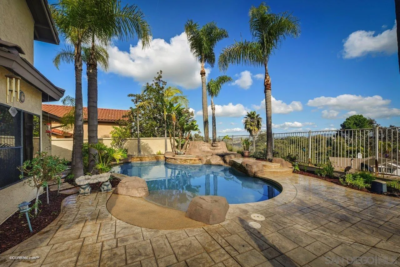 445 Via Savoy Encinitas, CA 92024 - Photo 31 of 39 a view of a swimming pool with a patio