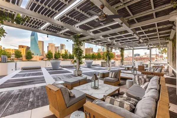 a outdoor space with patio lots of furniture