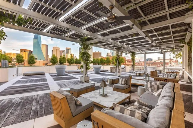 a outdoor space with patio lots of furniture