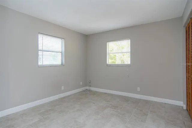 an empty room with a window