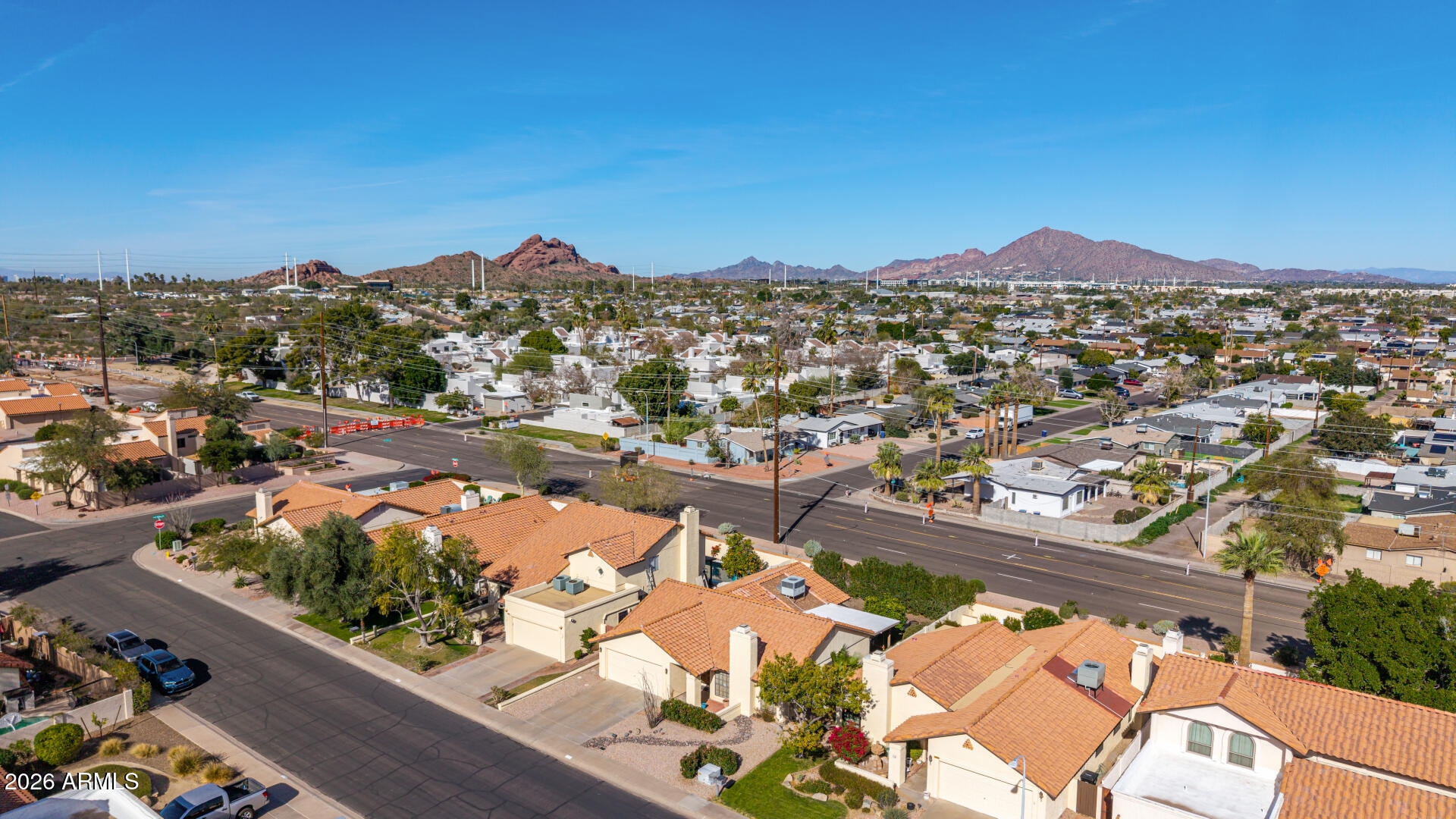 436 East Bluebell Lane Tempe, AZ 85288 - Photo 45 of 59 an aerial view of residential houses with outdoor space
