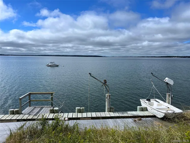 a view of boat floating on water