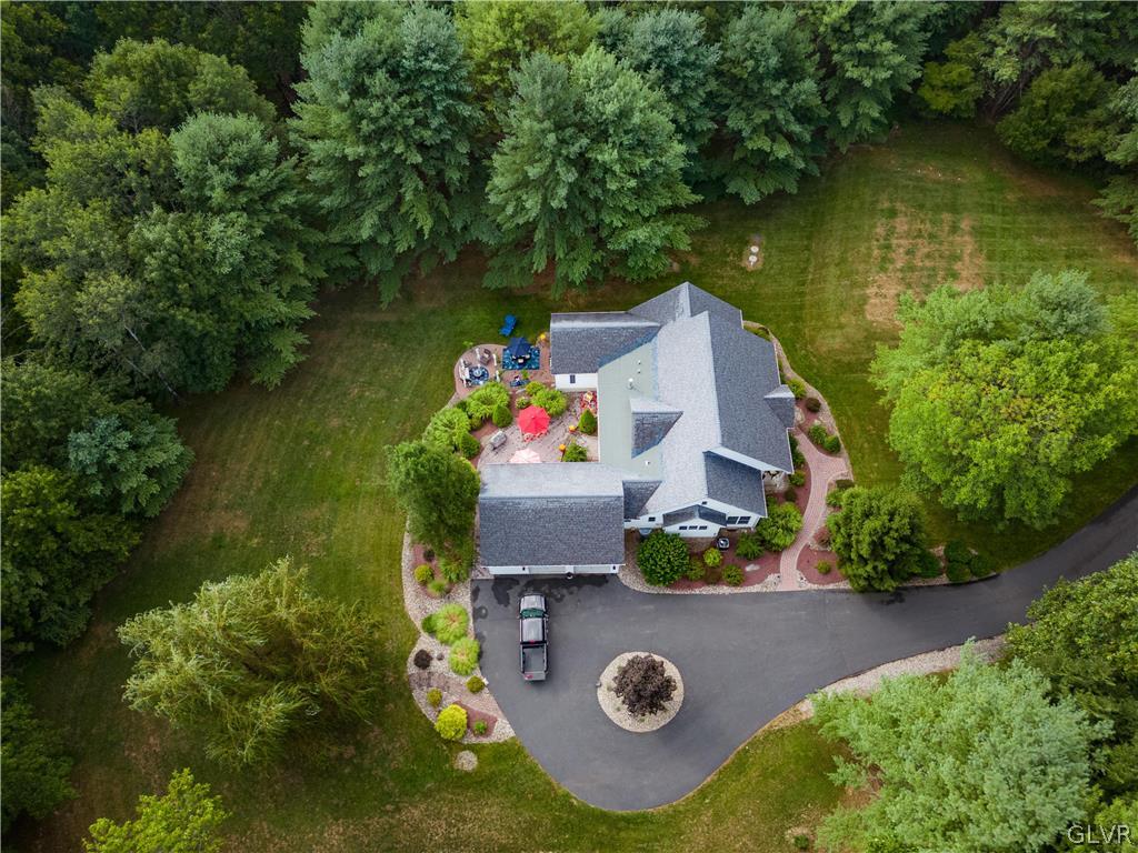 1539 Rachel Road Stroudsburg, PA 18360 - Photo 6 of 50 an aerial view of a house with swimming pool and garden