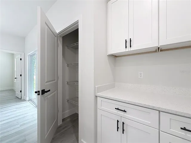 a view of white cabinets