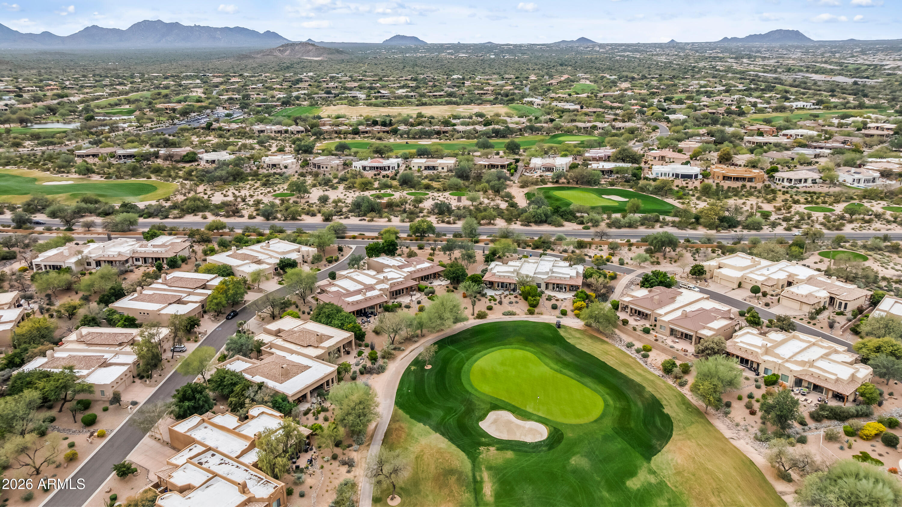 18908 East Quartz Way Rio Verde, AZ 85263 - Photo 40 of 40 an aerial view of residential houses with outdoor space and trees