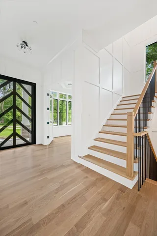 a view of an entryway with staircase