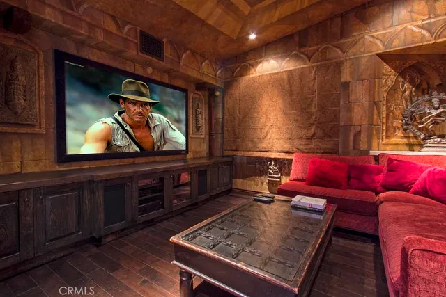 a bedroom with a bed and a shower