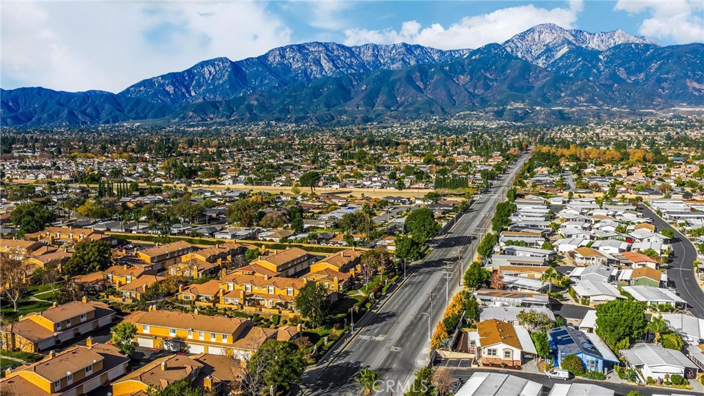 7268 Hermosa Avenue Rancho Cucamonga, CA 91701 - Photo 42 of 50 an aerial view of residential house and car parked