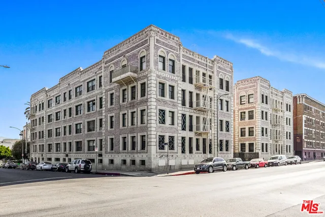 a front view of a building