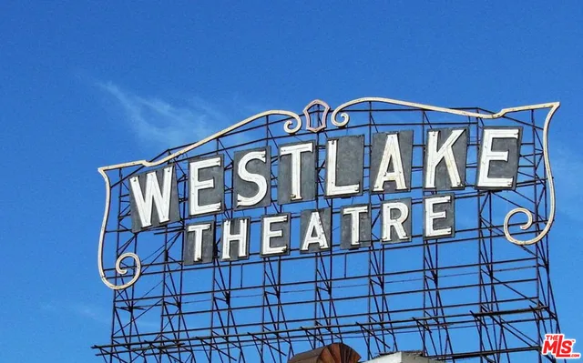 a view of a blue sign on the wall