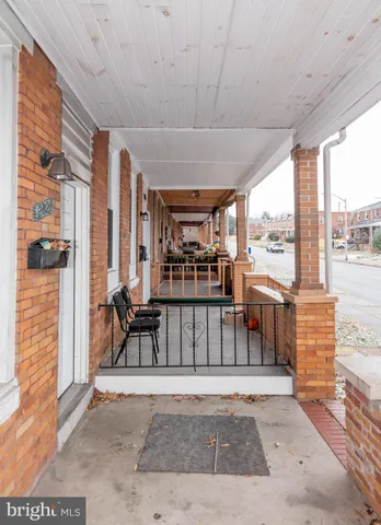 a view of a patio with a outdoor seating