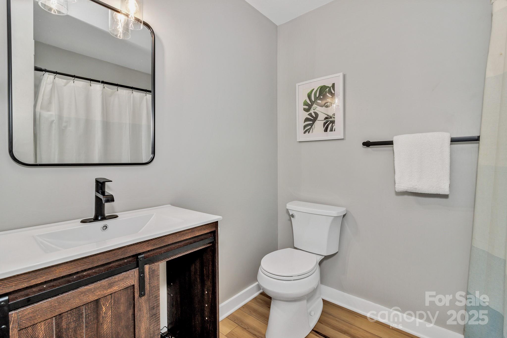 939 Morgan Hill Road Black Mountain, NC 28711 - Photo 48 of 48 a bathroom with a toilet a sink and mirror