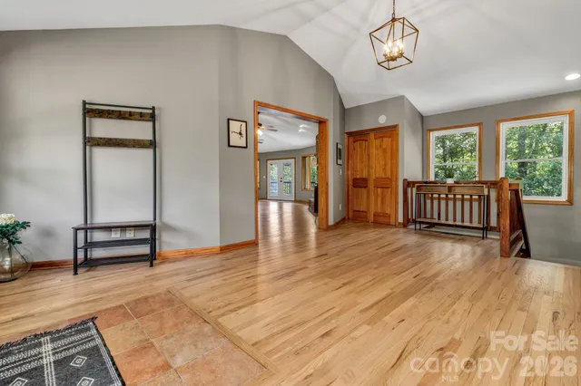 a view of a bathtub in a room