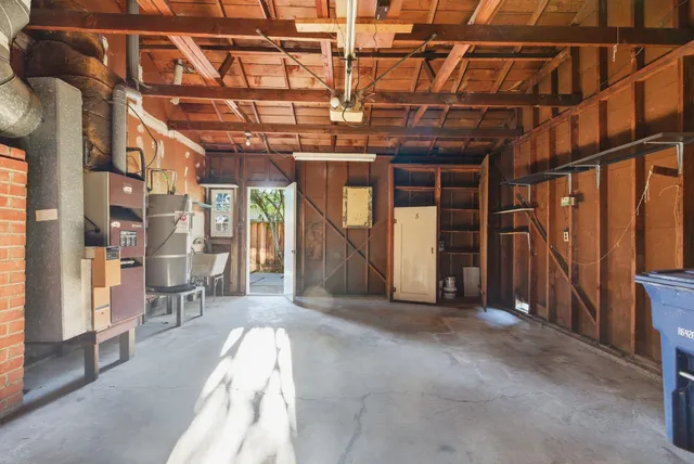 a view of backyard with green space