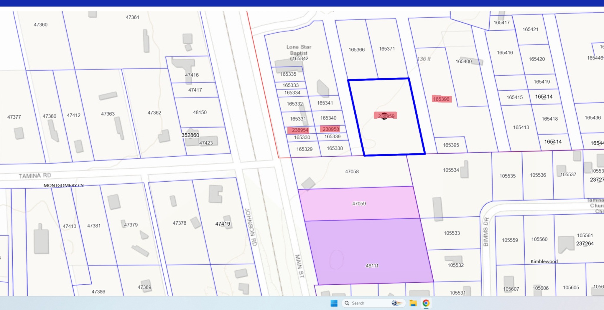 Tbd Tbd Main Conroe, TX 77385 - Photo 5 of 6 PARCEL NUMBERS BEING CONVEYED ARE HIGHLIGHTED