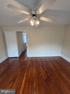 6232 Ridge Avenue Philadelphia, PA 19128 - Photo 13 of 20 a view of an empty room with wooden floor and a ceiling fan
