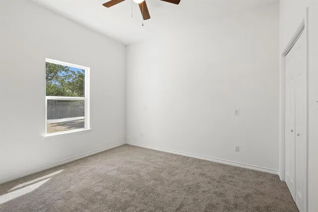 an empty room with a window
