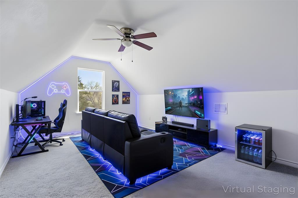 850 County Road Honey Grove, TX 75446 - Photo 29 of 40 a living room with furniture and a flat screen tv